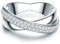 Trilani Damen Silberring in Wickeloptik 925/- Sterling Silber mit Zirkonia im Brillantschliff Damenring Wickelring Bandring