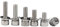 KINDOYO M3 Vis à Six Pans Creux - Vis Hexagonales en Acier Inoxydable 304 avec Rondelles pour la Réparation, M3*16 * 7 50Pcs