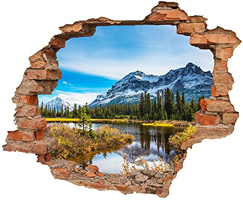 WCB Wandtattoo - Wanddurchbruch mit Aussicht ''Italienische Berge'' 90 x 74 cm - Wandsticker