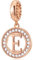 CHAWIN Initial E Letter Charms, Alphabet Charms Rose Gold, Authentic 925 Sterling Silver Charms fit Pandora Charm Bracelets, Necklace, Circle Dangle Gift for Women, Girls, Sparkling Clear Stones