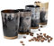 Ochsenhorn-Schnapsglas-Set, 4 Stück, Toasting, echte Ochsen, handgefertigte Gravur, ethisch unbedenklich, Wikingerhorn, Trinkbecher, Wikinger, Geschenk für Männer, Höhle, polierte Tassen