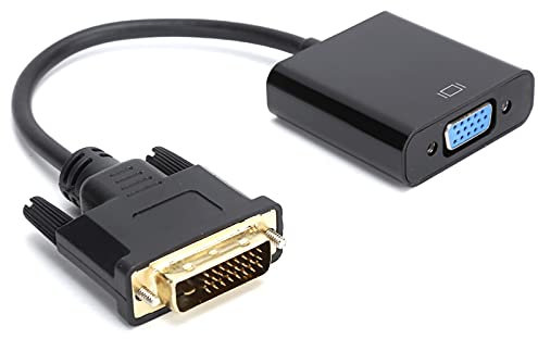 Shanrya Adattatore DVI 24+1 a VGA, Nero Prestazioni stabili Adattatori DVI Plug And Play Facile da installare Alta affidabilità per Computer Tablet per Computer Desktop