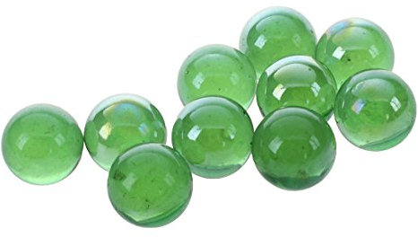 HRANG Murmeln 16mm Glasmurmeln Knicker Glaskugeln Farb-Nuggets Spielzeug grün