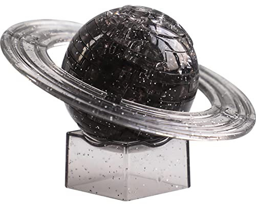 3D Crystals Jigsaw Puzzle,3D Crystals Planets Jigsaw, Fun Model Toy Gift Decoration for Adults & Kids Age 12 and Up Black