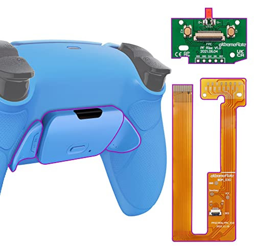 eXtremeRate Programable Rise Remap Kit 2.0 para ps5 Mando BDM-030/040/050 Actualización Board & Carcasa con Goma Grip & Botones Traseros Accesorios para ps5 Control-NO Incluye Mando(Starlight Blue)