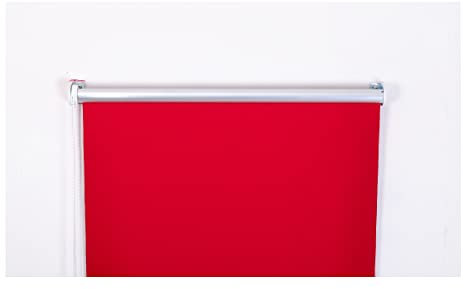 Thermal Blackout Roller Blinds for Window UV Protection Easy Fit Home Office Black out Blind for Bedroom, Trimmable Child Safe Red, 180cm Width x 165cm Drop