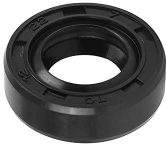 QUARKZMAN 1 Stück TC Wellen Dichtring Gummi Doppellippe 12 x 22 x 7mm für Motorrad Kurbelwellen und Hydraulikpumpen Schwarz