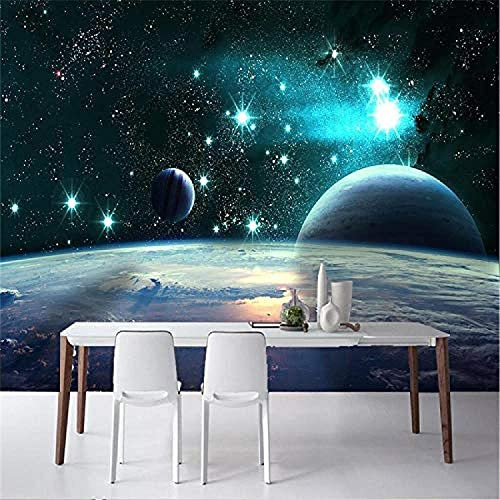 Individuelles Format 3D Universum Galaxie Raumlandschaft Fototapete, Wasserfall, Naturlandschaft, Hintergrund, Wandbild, Auffällige Stabile Dekoration Für Sofa, Hintergr 400 (Breite) x 280 (Höhe) cm