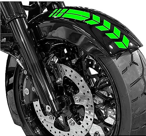 Adesivo per parafango moto motocicletta scooter MILITARE FRECCIA custom racing edition universale decal scegli colore cod.1865 (069 Verde Fluo)