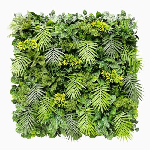 SYNTHAIETIK Mur Végétal Artificiel Exotik Prix/m² Brise-Vue Haute Densité & Feuillage Luxuriant | Idéal pour Intérieur & Extérieur, Clôture, Terrasse, Balcon, Jardin