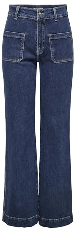 ONLY Female Jeans mit weitem Bein ONLJUICY Hohe Taille Weiter Beinschnitt Jeans