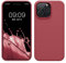 kwmobile Handyhülle für iPhone 14 Pro Max Hülle, für iPhone 14 Pro Max Case - Hülle Silikon - kabelloses Laden - Dark Rose
