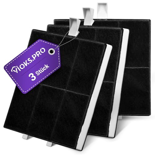Vioks.pro Juego de 3 filtros de grasa para campana extractora 225х220х24 mm de repuesto para filtro Balay campana extractora 00360732 AA260112 DHZ5186 LZ51851 Z5116X1 & Bosch Filtro para campana