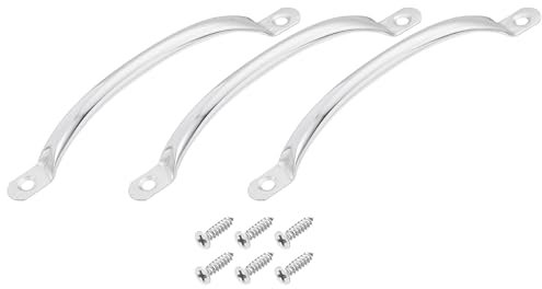 QUARKZMAN Edelstahl-Türgriffe, 3 Stück 145mm/5.71 Lange Türgriffe mit Schrauben, Schrank Schubladen-Hardware Griffe