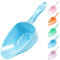 FURMYLOVE Melamine Pet Food Measuring Scoop, 1 Cup 1/2 Cup 1/4 Cup with Clear Measurement Lines for Dog, Cat, Bird, and Rabbit, Durable, Ergonomic Handle, Dishwasher safe-Blue