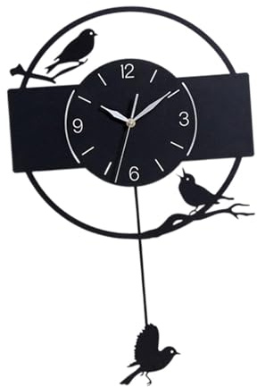 Sharplace Vogel-Wanduhr, Wanduhr, minimalistisches Kunstornament, Acryl, dekorative Uhr, Hängeuhr für Arbeitszimmer, Wohnzimmer, Küche, Dekor