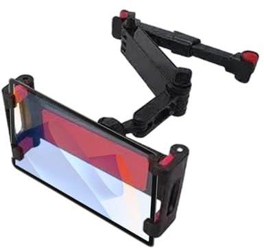 Soporte para reposacabezas de tableta, soporte de coche para el asiento trasero, soporte flexible para tablet con múltiples ángulos, soporte para tablet para una visualización segura y ajustable