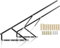 1 Pair Gas Spring Bed Storage Lift Kit, 60/80/90/100/110/120/150cm Folding Bed Lifting Mechanism, Toy Box Hinges Soft Close, Hydraulic Support Rod, Gas Strut Lift Support, 2 Colors(Black,80cm)