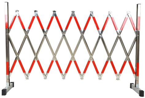QUSYZD Ausziehbares Absperrtor 1,2x2,5 m, tragbares Sicherheitsbarrieretor, mobiles Zauntor für den Außenbereich, für breite Öffnungen, Auffahrt, Garage, Hof, einziehbar,A-1,2x5,A-1.2x5 m