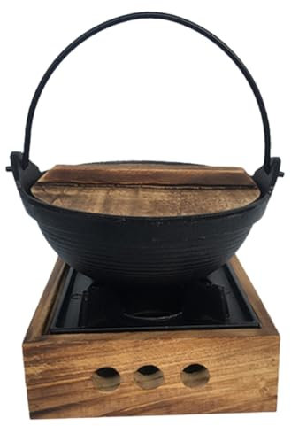 Sosoport Sukiyaki Cooking Pot Cast Iron Cookware Small Hot Pot Chinese Hotpot Japanese Kitchen Equipment