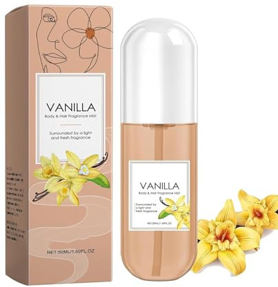 Vanilla Perfume Mit Vanilleextrakt | Vanille Parfüm | Vanilla Skin Eau De Parfums | Körper & Haarduftnebel | Lang Anhaltender Haut-Körpernebel | Tragbares Parfümspray Für Dating-Reisen (1Pc)