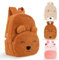 wokdsbl Kinderrucksack mit Name Anhänger – Personalisierte Rucksack für Jungen & Mädchen 2-6 Jahre – Flauschiger Bär Design, Leicht & Verstellbar, Mini Tasche für Kita & Kindergarten