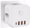 tlidfgeo Steckdosenwürfel Ohne Kabel, Mehrfachsteckdose,Steckdosenadapter mit 4 USB 3 Steckdosen, Verteilersteckdose für Steckdose - 4000W Cube Steckdosenleiste für Zuhause Büro, Weiß