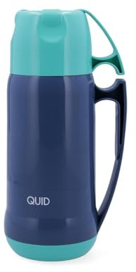 Quid Termo con ampolla de vidrio Ciclon 0,65 L | Turquesa, Polipropileno, ampolla de vidrio, 0,65 L, doble pared, fácil de limpiar