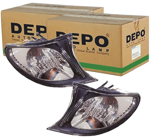 2X Depo Blinker Weiß vorne | 444-1511L-UE2 + 444-1511R-UE2 Kompatibel mit 3 (E46),3 Touring (E46)
