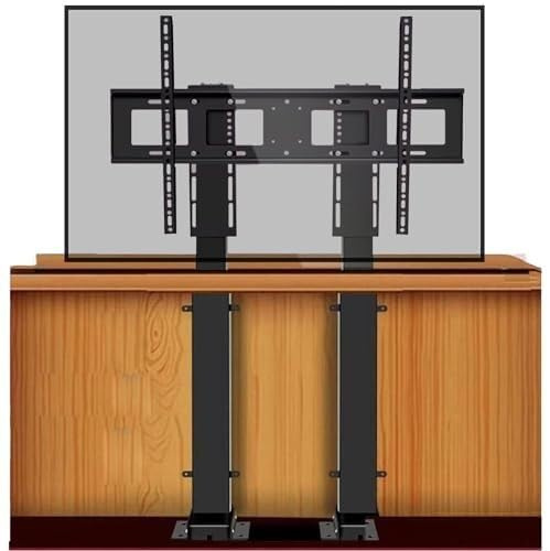 FBSHAD Motorized TV Bracket Stand, Electric Auto Lifting Telescopic TV Stand with Remote & Smart Memory Function for 55-100/120 TVs(for 55-120IN TV)