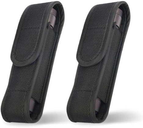 Lyivisk Taschenlampe Holster für Gürtel Handfreie Taschenlampe Tasche für Outdoor Aktivitäten wie Reisen Wandern Abenteuer und Nachtpatrouillen Passend für Taschenlampen mit 14x3.2 cm Durchmesser