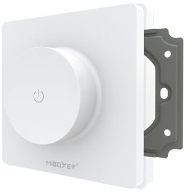 LIGHTEU, MiBoxer Zigbee 3.0 + 2,4 GHz Triac Variateur, contrôle intelligent de l'éclairage avec télécommande d'application et intégration vocale, gradation 0-100 % TRI-K1ZR