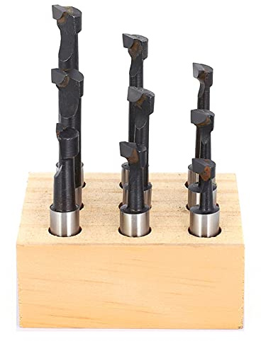 Juego de 9 fresas de mandrinado tipo F1, kit de herramientas de fresado CNC de 3/8 pulgadas, barra de mandrinado de acero de alta velocidad en varias longitudes para mecanizado en