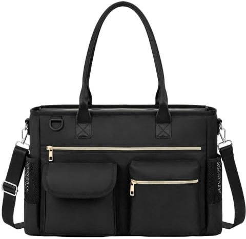Vexnaro Bolso Portátil Mujer, Maletín para Ordenador Portátil Grande con Compartimento Aislante, Bolsa de Trabajo para Profesora, Enfermera, Oficina, Universidad, Viaje y Shopper