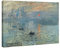 Wieco Art Impression sur toile Coucher de soleil de Claude Monet Reproduction de peinture à l'huile Paysage marin Décoration murale pour la décoration de la maison, Toile, 16x12inch (40x30cm)