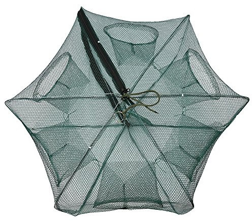 VGEBY Faltbare Angelnetz Nylon für Fangen von Garnelen Minnow Krebse Köder Krabbe Fische (Abmessung : 6 Holes)