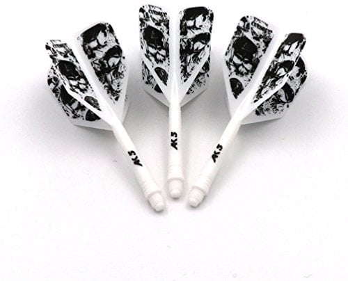 CUESOUL ROST Personalisierte integrierte Dartpfeile Schäfte Schäfte und Darts Flights Medium, 3er Set Schädel Pattern (CSAK-5KL11)
