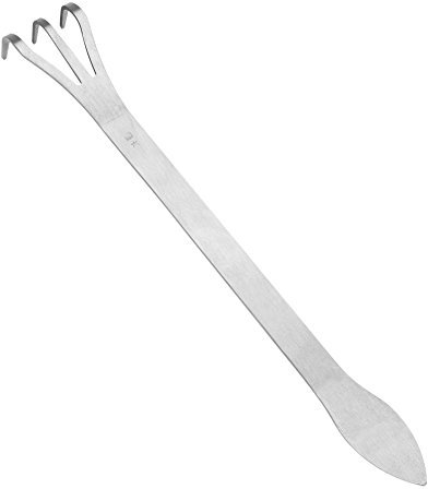 GLOGLOW Bonsai Rechen, Edelstahl Root Rake 3-Prong Bonsai Baum Boden Lockerung Werkzeug Fest Bonsai Rechen mit Ergonomischen Griff
