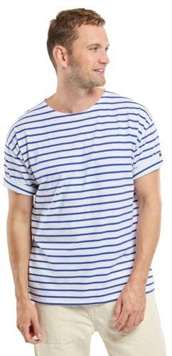 Armor Lux Herren Marinière théviec Homme T-Shirt, Weiß (Dw5 Blanc/Etoile Dw5), X-Large (Herstellergröße: 5)