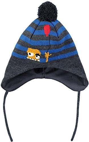 Barts Beanie STRICKMÜTZE BOMMELMÜTZE BLAU Mikkel FEINSTRICK GEFÜTTERT (47)