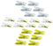 culiclean Pince a Linge Soft Clips – Pinces à Linge – Epingle a Linge – Fabriqué en France – 80mm x 15mm – Gris-Vert-Blanc – Lot de 20 Pièces