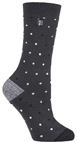 HEAT HOLDERS Ultra Lite - Damen 1.0 Tog Winter Warm Dünn Thermosocken zum Erwärmen (Berry Charcoal Spots, 37-42 eu)
