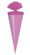 25 Deko Schultüten / Länge: 12cm / Farbe: lila
