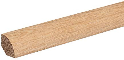 Viertelstab Abdeck- Abschluss- Sockelleiste Eiche ROH 14x14mm [SPARPAKET] (1 Stück (2,3lfm))