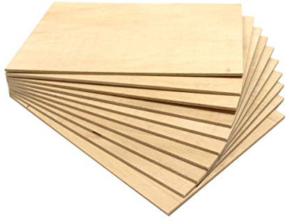 CHELY INTERMARKET Tableros Contrachapado Abedul 30X40 CM 4 MM Pack 30 Unidades Madera Natural Corte Láser CNC Manualidades Pirograbado Modelismo Decoración Artesanía Tablero Bricolaje Precisión