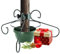 KADAX Weihnachtsbaumständer aus Stahl, Ständer für Baum, Stabiler Christbaumständer mit Wasserbehälter, Tannenbaumständer mit Knöpfen, Verschiedene Großen, grün (Breite: 51 cm)