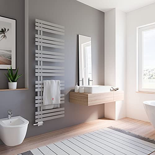Schulte Designheizkörper Emma, Größe: 176,4 x 60 cm Stahl pulverbeschichtet, Farbton: Reflex-Grau H025176460 73