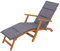 HOBBYGARDEN Sonnenliege & Liegestuhl Auflage – Outdoor Kissen für Gartenliege & Gartenmöbel | Komfort-Polster für Garten & Terrasse | 182x42x4 cm, Navy blau