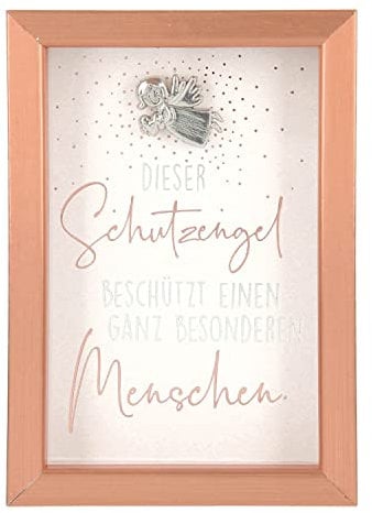 Depesche 11625-006 - Bilderrahmen mit Kompliment, kleiner Deko-Rahmen mit hübschem Spruch, ca. 8,4 x 5,8 x 1,9 cm, ideal als Geschenk oder kleine Aufmerksamkeit, Bronze
