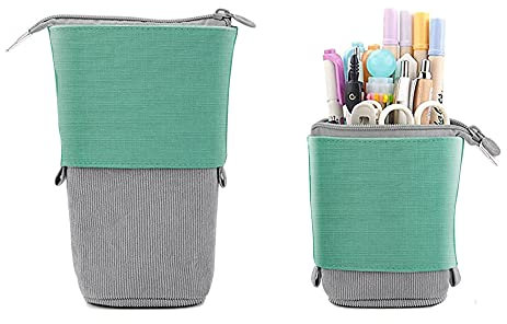 Exacompta - Réf. 52650E - 1 Trousse pot à crayons Teksto - fabriquée en feutrine RPET (obtenu en recyclant des bouteilles en plastique) - dim 17 x 13 cm - couleurs aléatoires